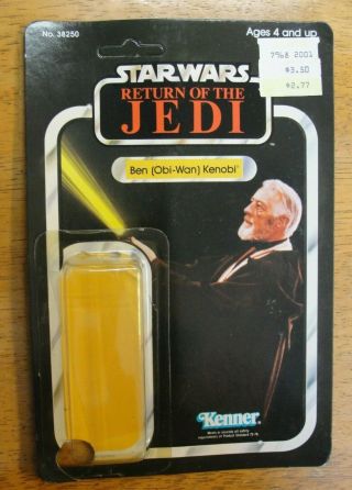 Vintage 1983 Star Wars Jedi Rotj Obi Wan Kenobi Card Back