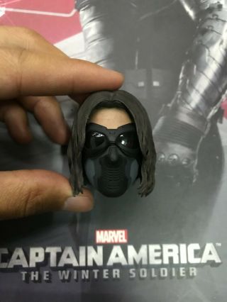 1/6 Hot Toys Mms241 Captain America Winter Soldier Bucky Head Mask & Goggle