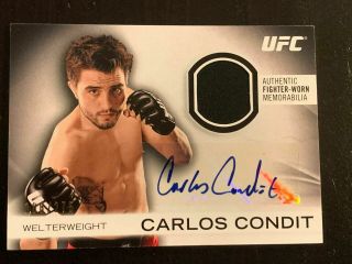 Carlos Condit 2012 Topps Ufc Knockout Autograph Fighter Gear Card Afg - Cco /275