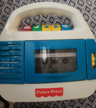 Vtg 1997 Fisher Price Kid Tough Cassette Tape Recorder Player Microphone 73801
