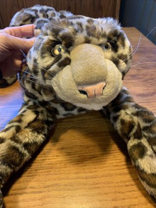 Vintage Extra Large 36” Folkmanis Stuffed Animal Leopard Cat Plush Puppet