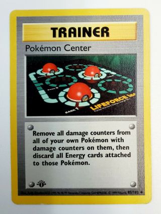 Pokemon Center 1st Edition Shadowless Base Set 85/102 1999 Pokemon Card Mp
