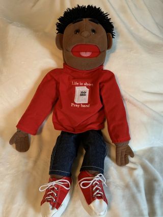 Sunny & Co.  Toys 28 " Full - Bodied Ventriloquist Puppet Black Male Boy Red Shirt