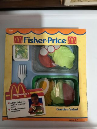 Vintage Fisher Price Fun With Food Mcdonald’s Garden Salad Complete
