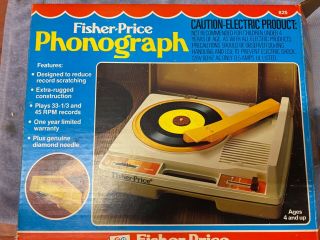 Fisher Price Vintage Record Player 100 Complete Phonograph Portable