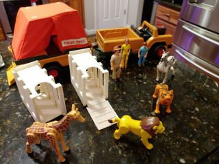 Vtg Fisher Price Adventure People Safari 304 Cages Animals Figures Incomplete