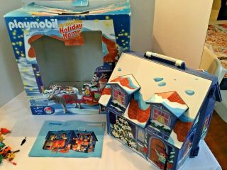 Playmobil 5755 My Take - Along Christmas Holiday Home And Workshop Released 2005