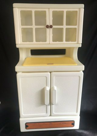 Vintage Little Tikes Tykes Play Kitchen Hutch Cabinet Cupboard Child Size 1980 