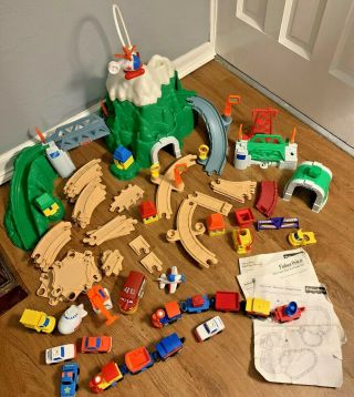Vtg Fisher Price Flip Rail And Road Set,  Flip Track Mountain 95 Complete