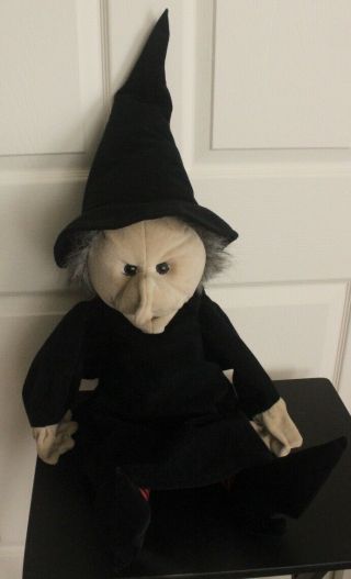 Vtg Folkmanis Witch Puppet Folktails Full - Body Plush Toy Retired Halloween Prop