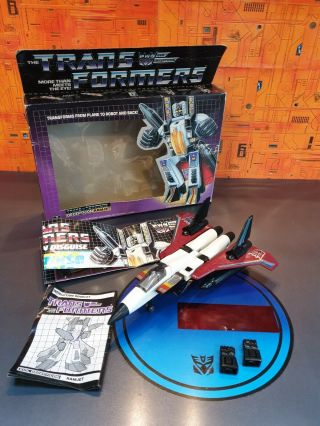 Vintage Transformers G1 Decepticon Seeker Jet Ramjet Complete - Boxed - Decoder