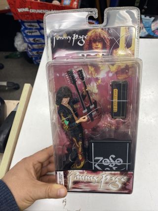 Led Zeppelin Jimmy Page Neca Action Figure 2006 Classicberry Limited Rock - Nib