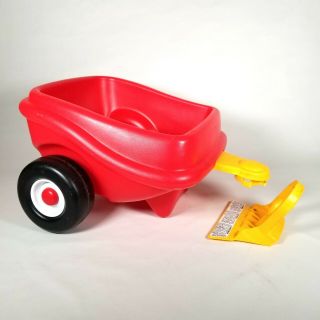 Little Tikes Cozy Coupe Trailer Red Yellow With All Parts Hitch & Screws