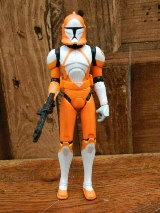 Star Wars Clone Trooper Bomb Squad Action Figure Clone Wars - Orange 3.  75 "