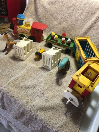 Vintage 1973 Fisher Price Circus Train 991 Little People & Animals