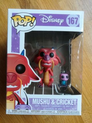 Mushu & Cricket Disney Mulan Funko Pop 167 Disney Pop 167