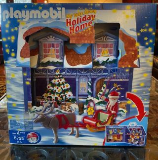 Playmobil 5755 My Take Along Holiday Home Christmas Santa Claus Box Instructions