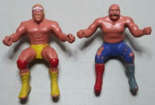 1985 Ljn Wwf 4” Thumb Wrestlers Hulk Hogan Vs Iron Sheik