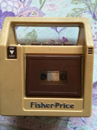 Vintage 1980 Fisher Price Cassette Tape Player Recorder Complete With Batteries