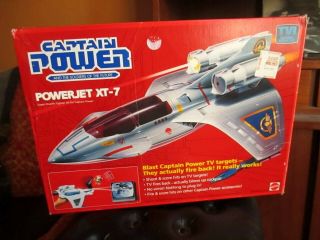 1987 Mattel Captain Power Powerjet Xt - 7 Misb Hard To Find Mnual Vhs