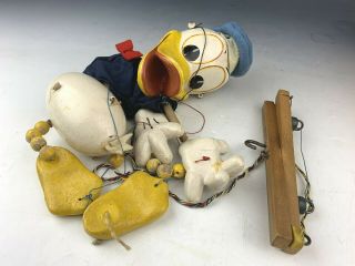 Vintage Donald Duck Pelham Puppet With Box