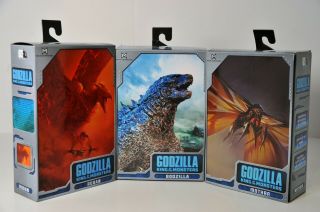 Neca Godzilla King Of The Monsters Set (complete) Godzilla,  Mothra,  And Rodan