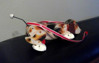 Vintage - 1961 - Fisher Price - Snoopy - Pull Toy Dog W/leash - 181 - It