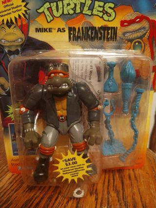 TMNT 1993 MIKE AS FRANKENSTEIN MOC UNPUNCHED (BLUE ACCESSORIES VARIANT) 3