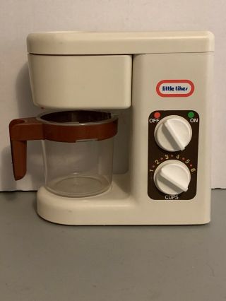 Rare Vintage Little Tikes Play Kitchen Coffee Maker & Carafe Pot Complete Set