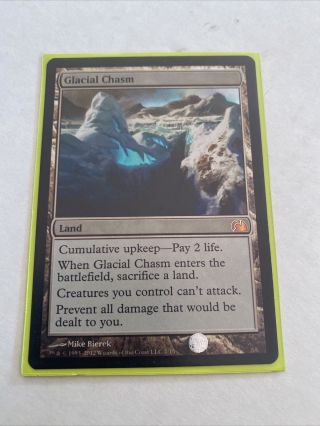 Foil Glacial Chasm From The Vault Realms Nm - Mtg Magic The Gathering