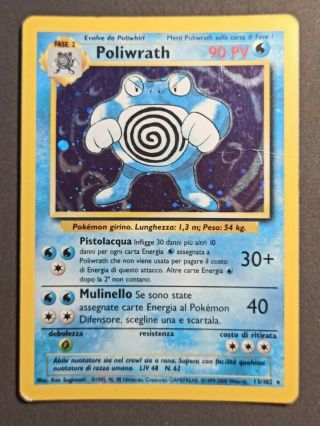 Pokémon Holo Poliwrath 13/102 - Set Base - Ita