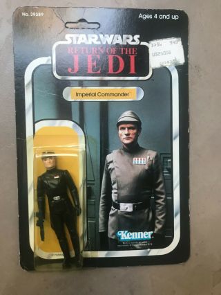 Vintage Star Wars 1983 Rotj Imperial Commander 65 Back Unpunched Moc
