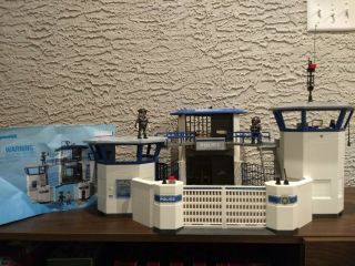 Playmobil 9131 Police Headquarters With Prison,  Near Complete,  No Box