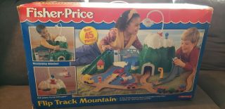 Vintage Fisher Price Flip Track Mountain 1995 With Instructions