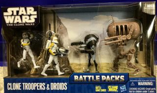 Star Wars Clone Troopers & Droids Battle Packs The Clone Wars 2010/ Misb