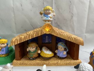 Little People Nativity Set Fisher Price Christmas Story Songs Lights,  2002 2