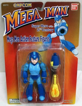 1995 Bandi/capcom Mega Man Hero Of The 21st Century Action Figure Nib