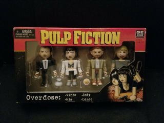 Neca 4 Mini Figure Set Pulp Fiction Complete Set The Gimp Overdose Up Cast