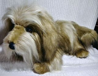Folkmanis Dog Hand Puppet Shaggy Dog Puppets Large Soft Realistic Vintage
