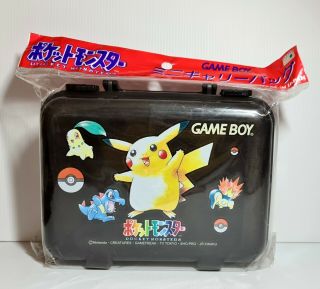 Nintendo Pokemon Gameboy Color Black Hard Case Johto Japanese - 1999