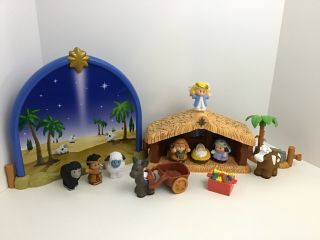 Fisher Price Little People Nativity A Christmas Story Bethlehem Backdrop