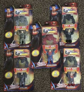 Set Of 5 Superman Man Of Steel - Quickshots - 10 Figures In Total