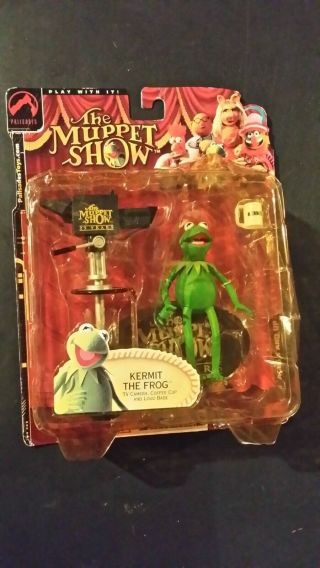 Palisades Kermit The Frog W/ Tv Camera,  Coffee Cup Muppet Show 35 Years Rare Col