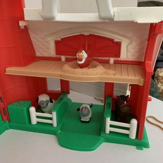 Fisher Price 1995 vintage 2590 red Barn Silo Little People Chunky Farm Toy 3