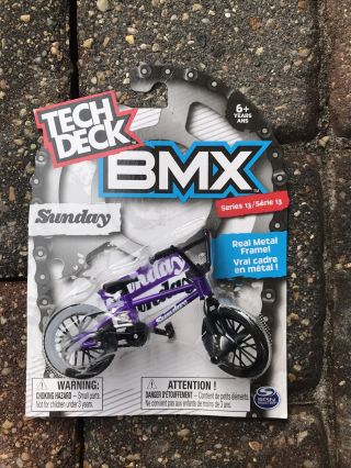 Boxed Tech Deck Bmx Finger Bike Purple Sunday - Series 13