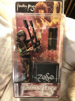 Led Zeppelin Jimmy Page Neca Action Figure 2006 Classicberry Limited Rock - Nib
