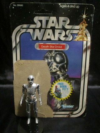 Star Wars Vintage Death Star Droid W 21 Cardback Boba Fett Promo 1978