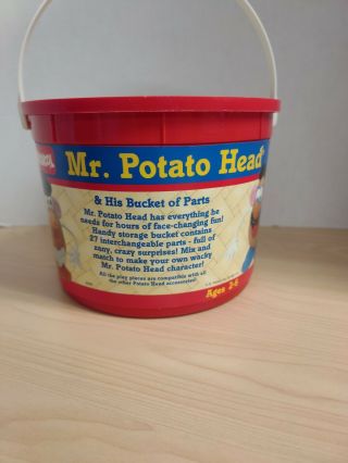 Vintage 1987 Playskool Bucket Mr.  Potato Head And His Bucket Of Parts