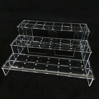 Bl - Sastc: Clear Acrylic 3 Tier Display Shelf 7mm Peg Hole (for Sa - St - C Stands)
