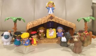 Fisher - Price Little People Deluxe A Christmas Story Nativity Scene Playset EUC 3